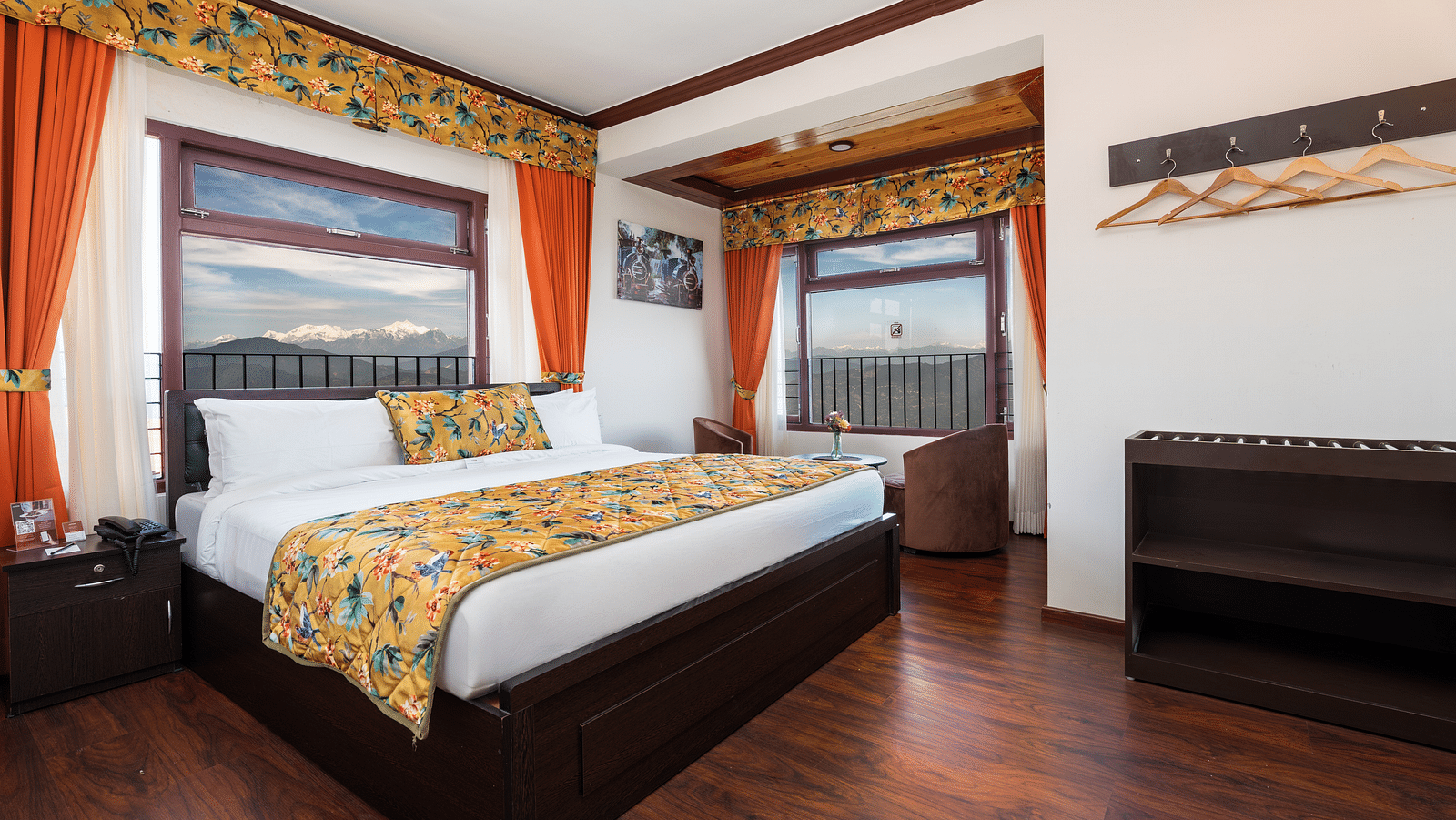 premium room with mountain & river view